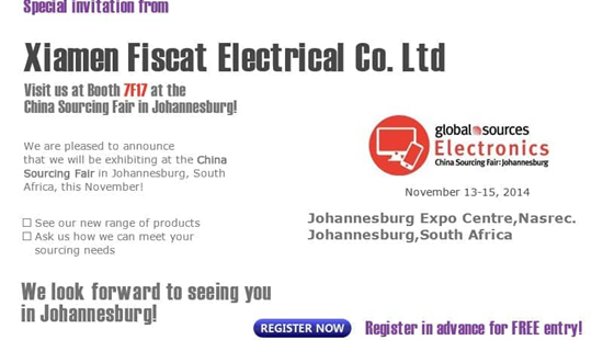 Фіскат відвідає Global Source Electronics у Йоханесбургу Південної Африки 11-19 листопада 2014